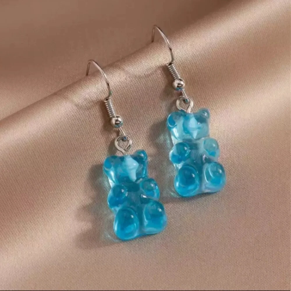 Red Gummy Bear Strawberry Candy Retro Cute  Dainty Vintage Casual Dangle Earring - Picture 2 of 14